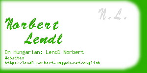 norbert lendl business card